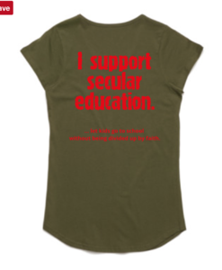 I support secular education - women's